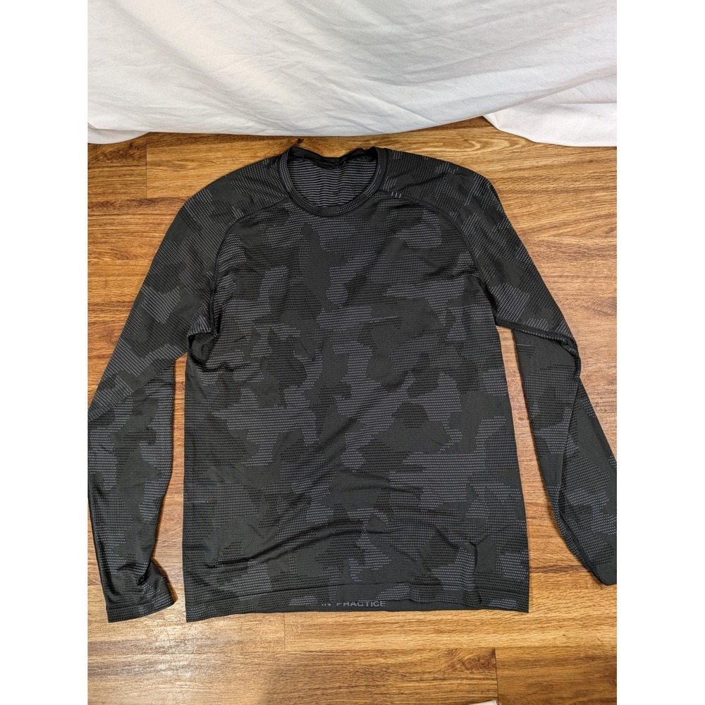 Lululemon Metal Vent Tech Long Sleeve Shirt Mens L Black Grey Training Top